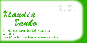 klaudia danko business card