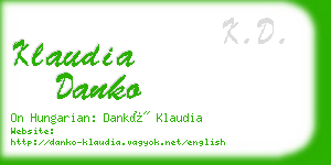 klaudia danko business card